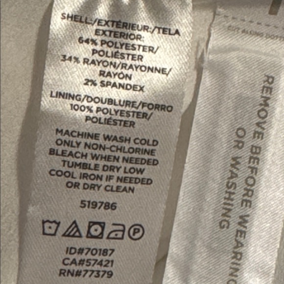 Ann Taylor Petites Off White Women's Dress 3/4 sleeves smooth silhouette Sz 6P - Picture 6 of 7